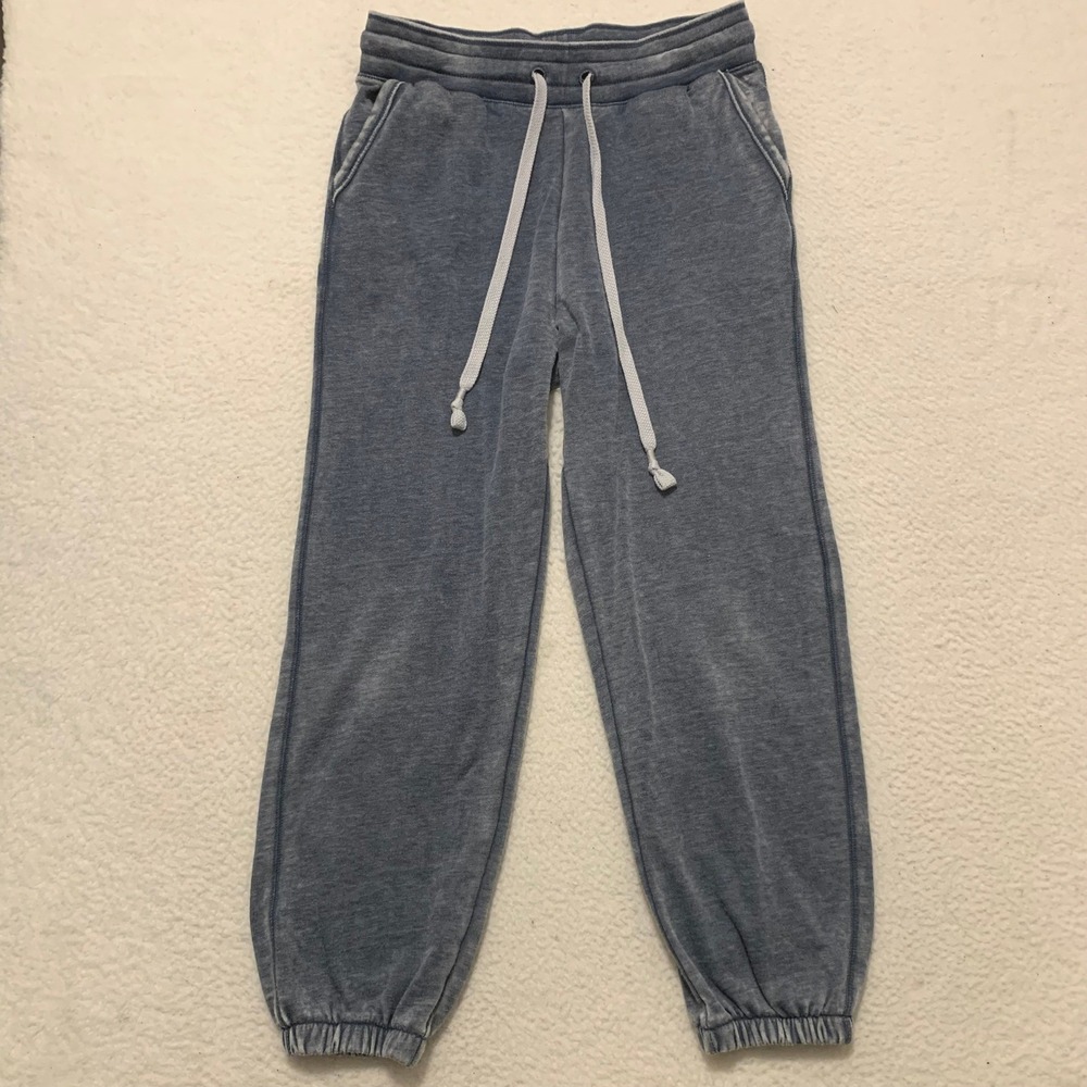 Saturday Sunday Anthropologie Jogger Sweatpants Womens S Lounge Blue Acid Wash
